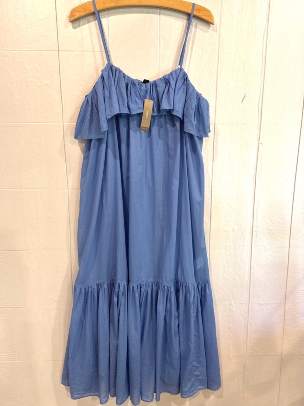 J. Crew NWT Retro Blue Sundress 100% Cotton